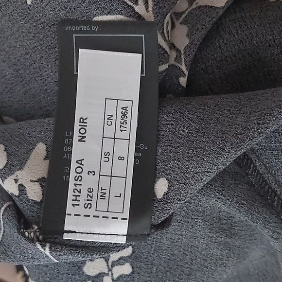 NWT BA&SH soa. Dress in Black Floral Pattern size 8 or Large - Picture 13 of 16